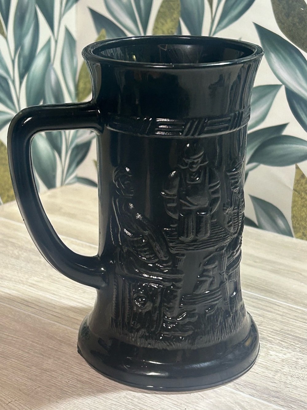Vintage Indiana Glass "Tiara Exclusives" Black Amethyst Beer Stein